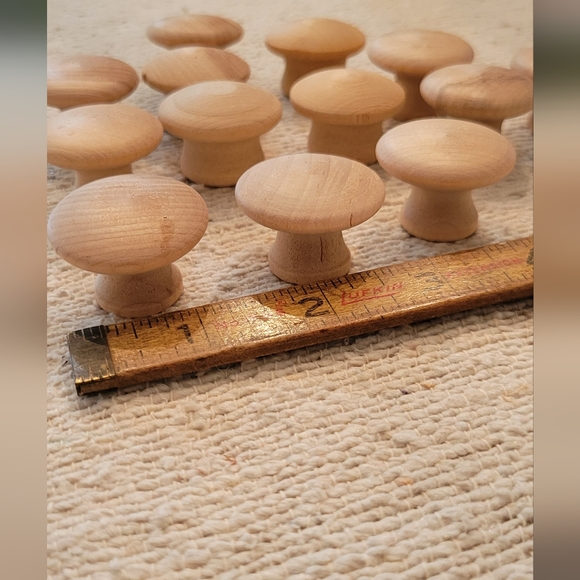 Wood Door Pulls Knobs Lot 41 pieces Different Sizes Wooden Cabinets - Picture 3 of 13